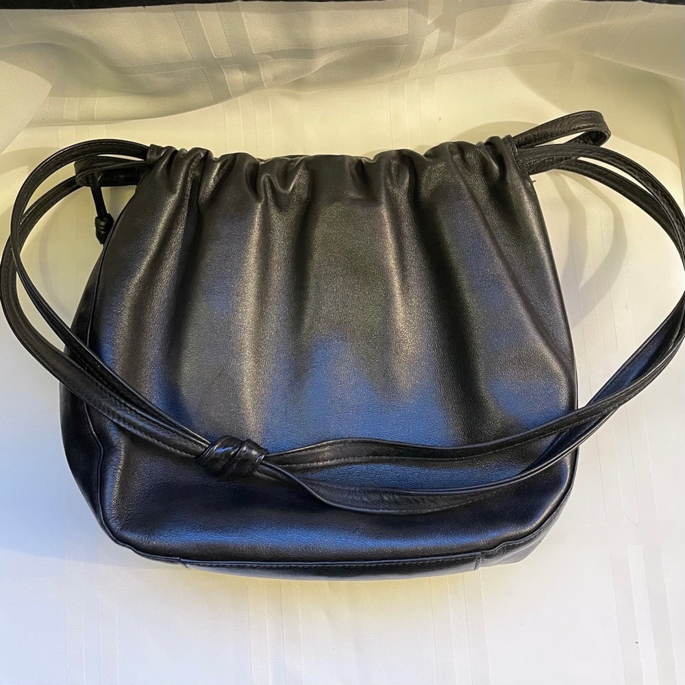 Authentic Chanel Leather Drawstring Shoulder Bag - image 4
